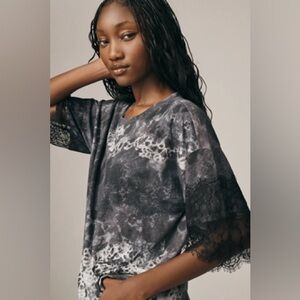 Pilcro @ Anthropologie Short Sleeve Python Print Blouse - Small - NWT